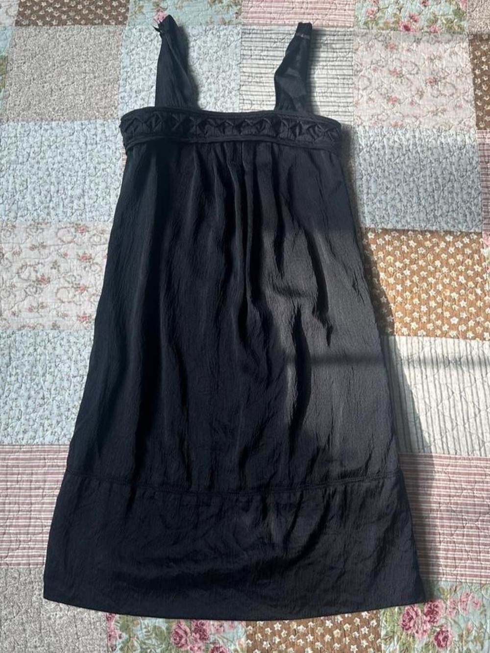 Banana Republic black 100% silk midi dress